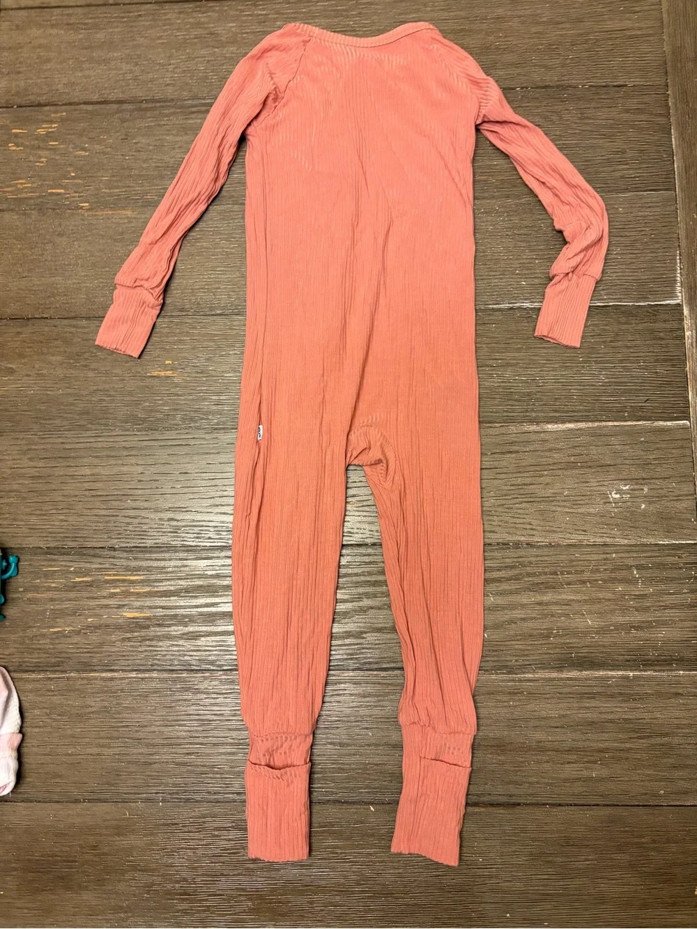 Little Sleepies Ribbed Footie in Clay - 18-24 Months
